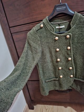 Chaqueta Blanco Talla S Verde Militar