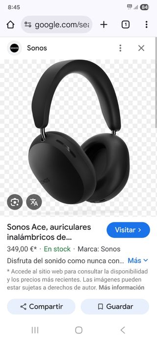 Sonos Ace negros, casi nuevos
