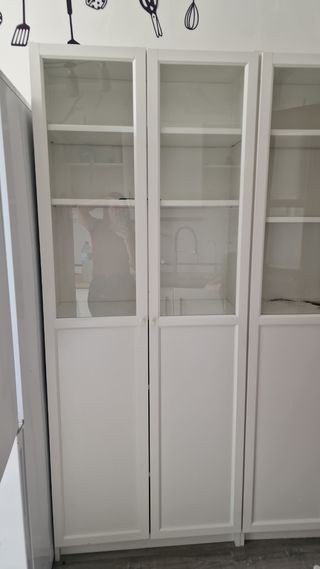 Armarios de madera y cristal