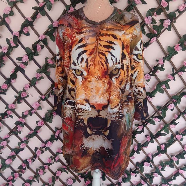Vestido Mujer Estampado Tigre