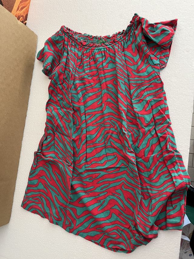 Traje de baño Benetton entero rojo y verde