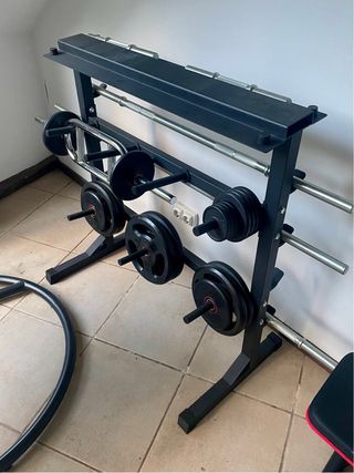 Soporte Barras y Discos Pesas hasta 300 kg