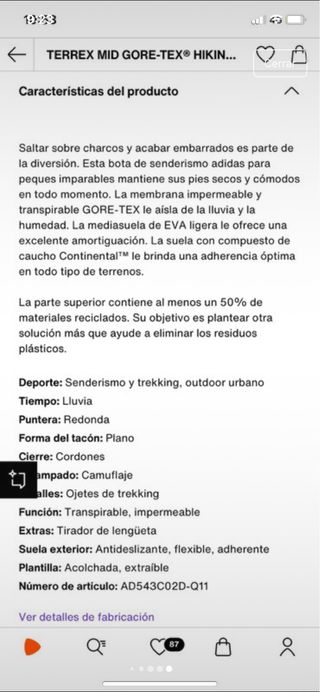 Botas Adidas Terrex Gore-Tex Hiking