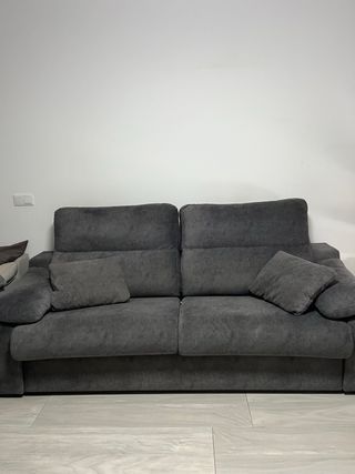 Sofá Cama Gris Tela
