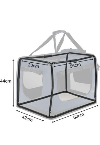 Transportín Plegable Perro/Gato 60x42x44cm