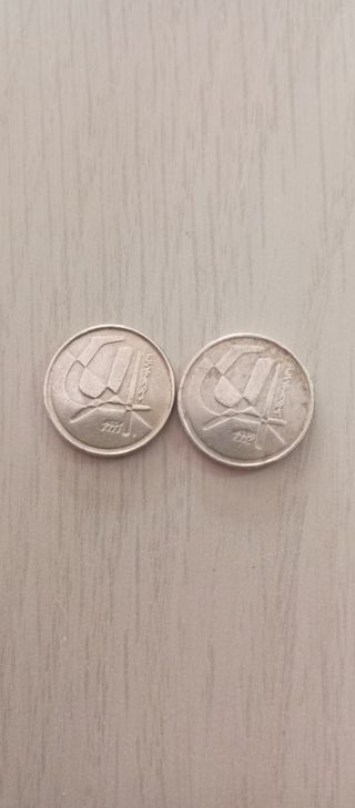 2 Monedas 5 Pesetas 1991 y 1992