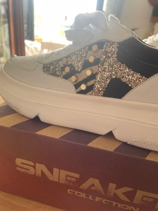 Scarpe donna Emanuele VEE oro e bianche