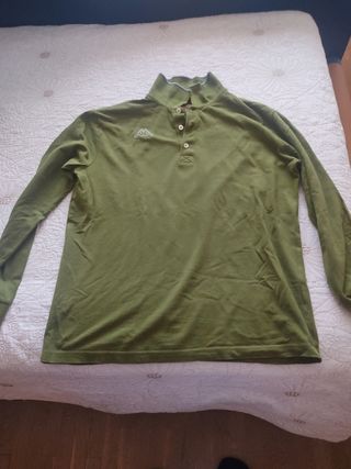 Camiseta manga larga Kappa verde oliva
