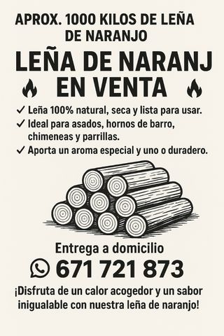Leña en venta mil kilos aproximadamente