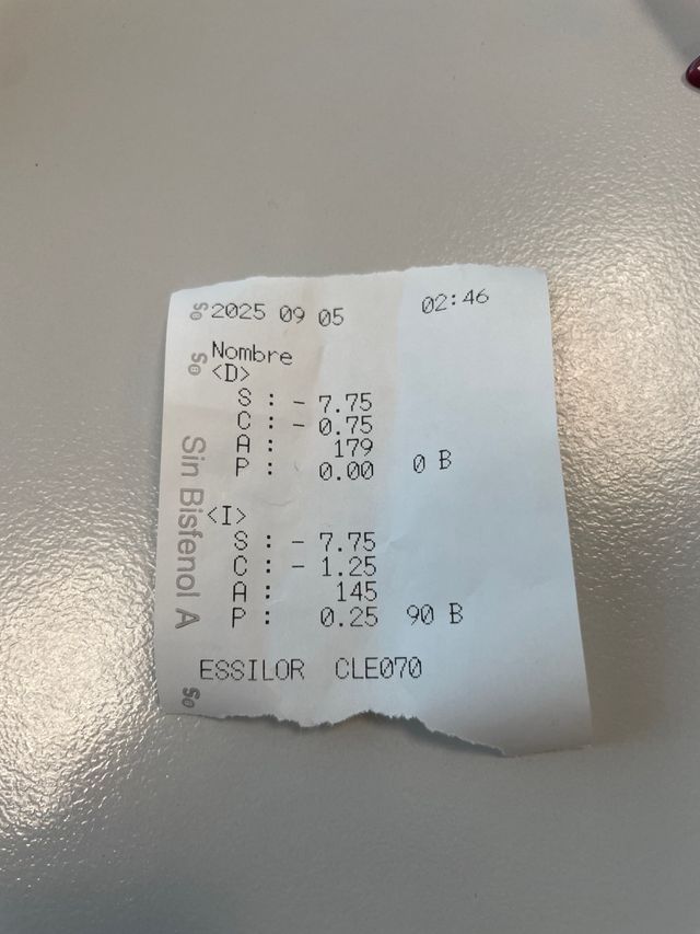 Gafas graduadas Mo 7,75 dioptrías miopía