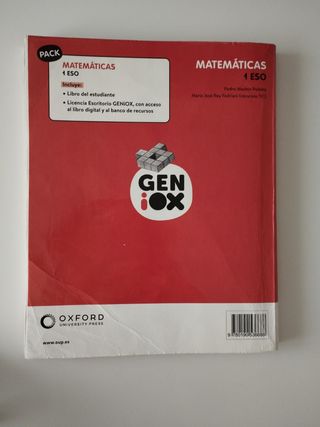 Matemáticas 1º ESO. Libro del estudiante. GENiOX