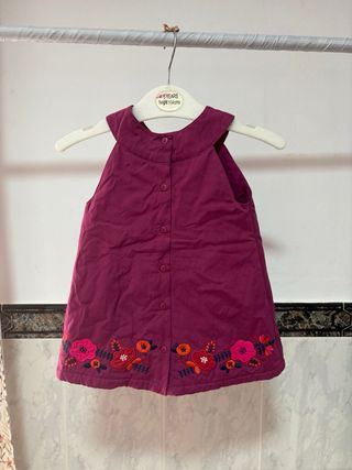 Vestido morado niña 9 meses bordado flores