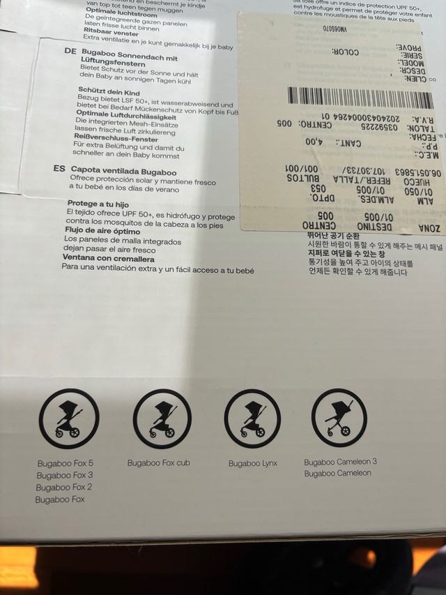 Capota ventilada Bugaboo
