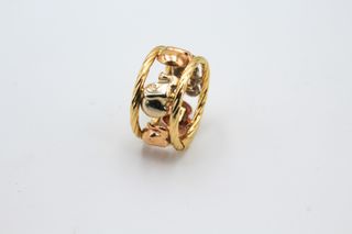 Anillo De Oro Combinado De 18K.. Ref: 003-01-02315