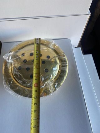 Fioriera Delfi piccola in metallo dorato