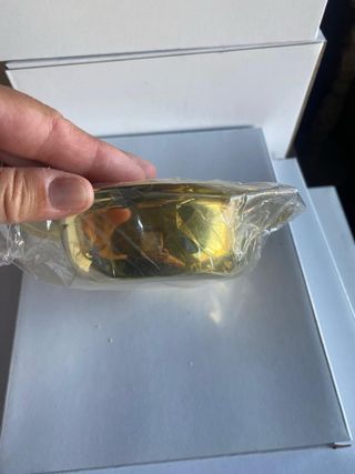 Fioriera Delfi piccola in metallo dorato