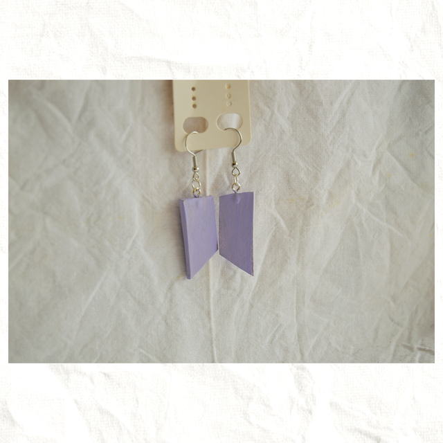Pendientes Artesanos de Arcilla - Violeta