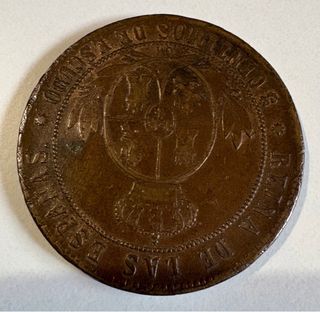 Moneda Antigua 5 Escudos Isabel II 1868, España ES