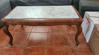 Mesita de salón clásica madera haya