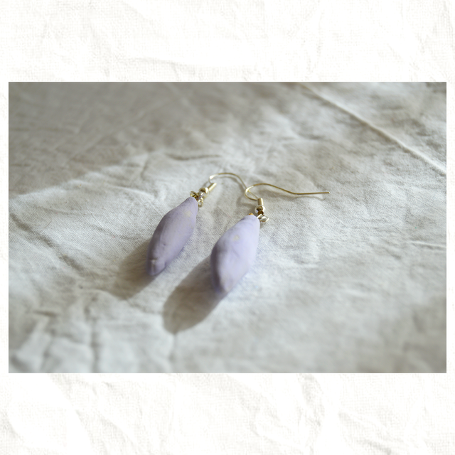 Pendientes Artesanos de Arcilla - Violeta
