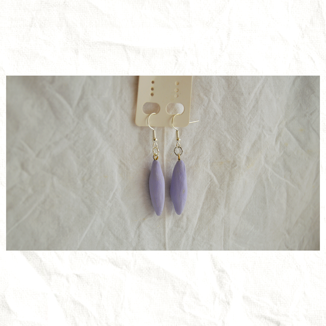 Pendientes Artesanos de Arcilla - Violeta