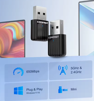 Adaptador USB Wifi COMFAST 650Mbps 2.4/5GHz