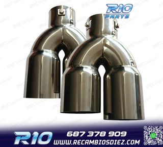PACK 2 COLAS ESCAPE REDONDA DOBLE ACERO INOX