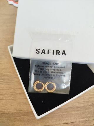Pendientes Arcoíris Safira Oro 18k