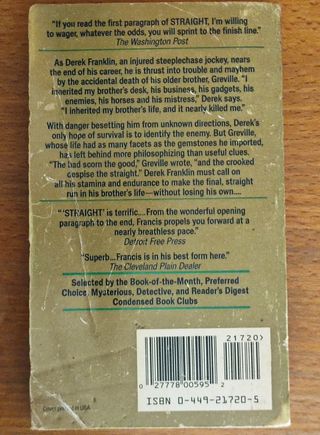 Straight de Dick Francis Edición en inglés