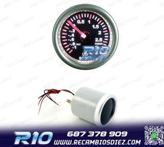 RELOJ PRESIÓN TURBO FONDO NEGRO ILUMINADO