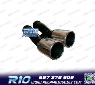 COLA ESCAPE DOBLE REDONDA ACERO INOX SEAT AUDI VOLKSWAGEN VW