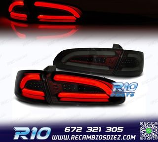 PILOTOS LED BAR PARA SEAT IBIZA 6L 02-08 ROJO AHUMADO