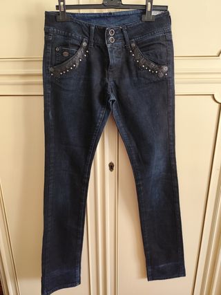 Jeans skinny vintage donna blu