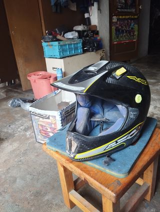 Casco Moto Enduro Motocross AXO RX3 Carbono