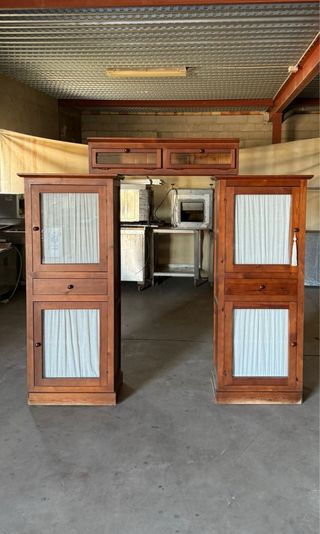 Muebles de salón madera y cristal