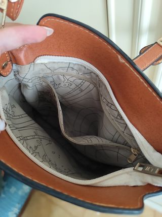 Borsa a secchiello donna con stampa mappa