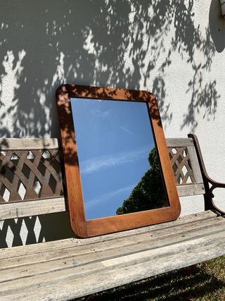 Espejo de madera rústico