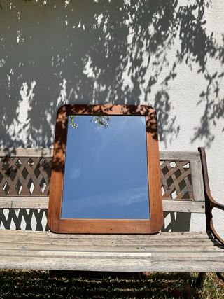 Espejo de madera rústico