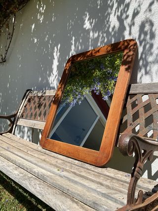 Espejo de madera rústico