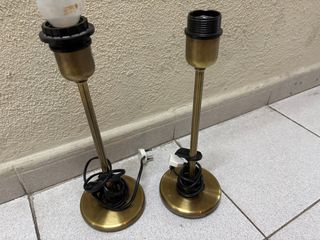 2 Bases Lámpara Bronce Noche