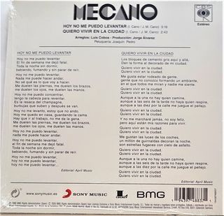 Vinilo Mecano Hoy No Me Puedo Levantar