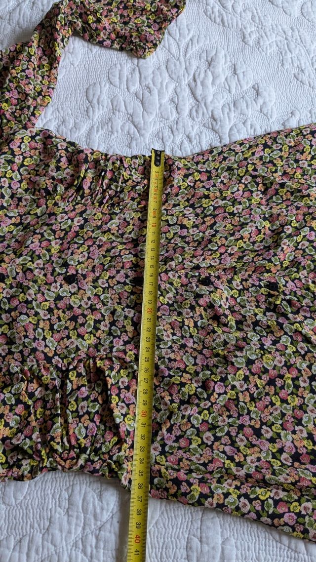 Vestido floral manga larga