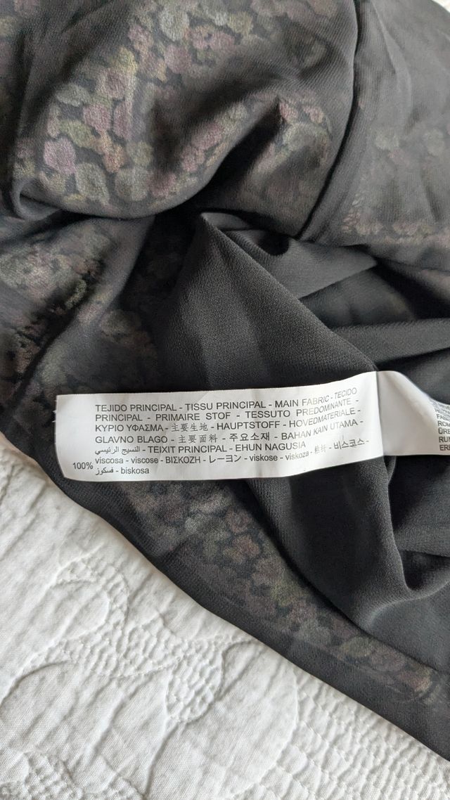 Vestido floral manga larga