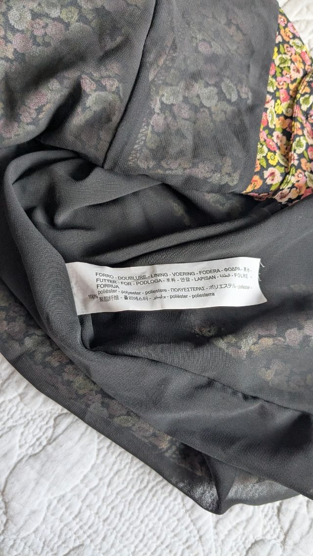 Vestido floral manga larga