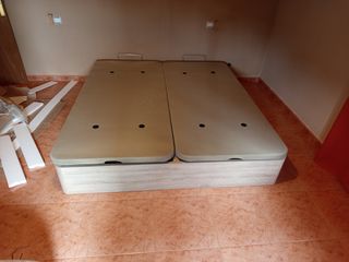 Canapé abatible madera y tela