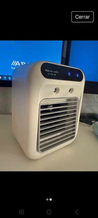 Mini enfriador de aire portátil blanco