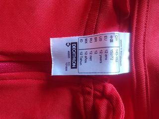 Maglia ciclismo bimbo/a rossa. Decathlon. 12 anni 