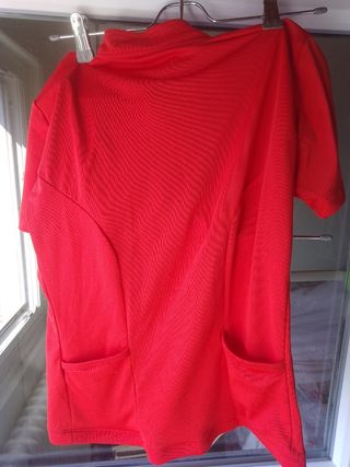 Maglia ciclismo bimbo/a rossa. Decathlon. 12 anni 