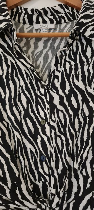 Vestito OVS fantasia zebra bianco e nero viscosa