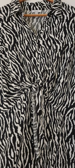 Vestito OVS fantasia zebra bianco e nero viscosa